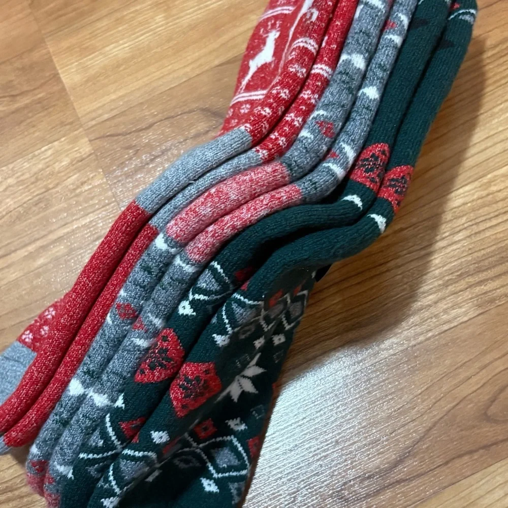 CUDDL DUDS Ladies Holiday Plush Fill One Size 4-10 Sock 3-Pack